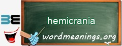 WordMeaning blackboard for hemicrania